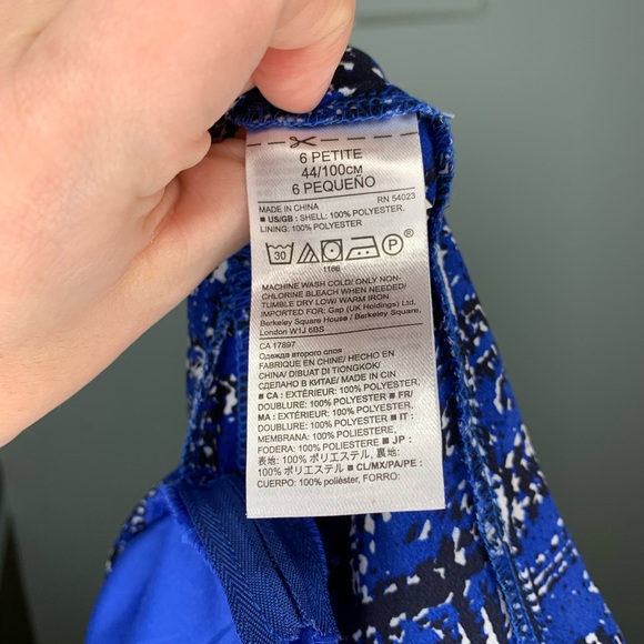 Banana Republic Blue and Black Trapeze Skirt - Picture 8 of 8